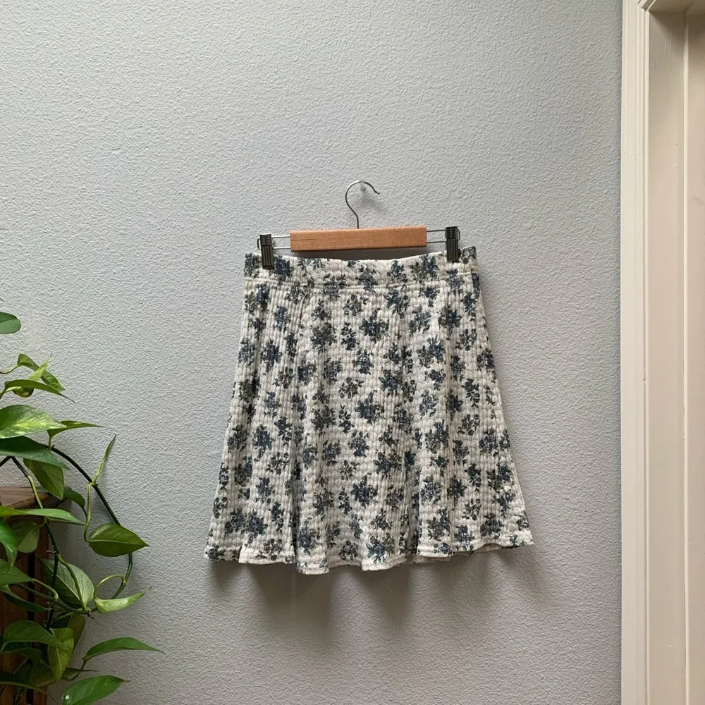 Vintage Floral Energie Blue and White Skirt